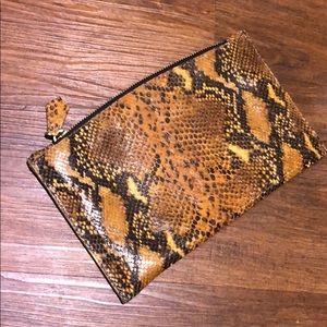 PYTHON Snakeskin clutch